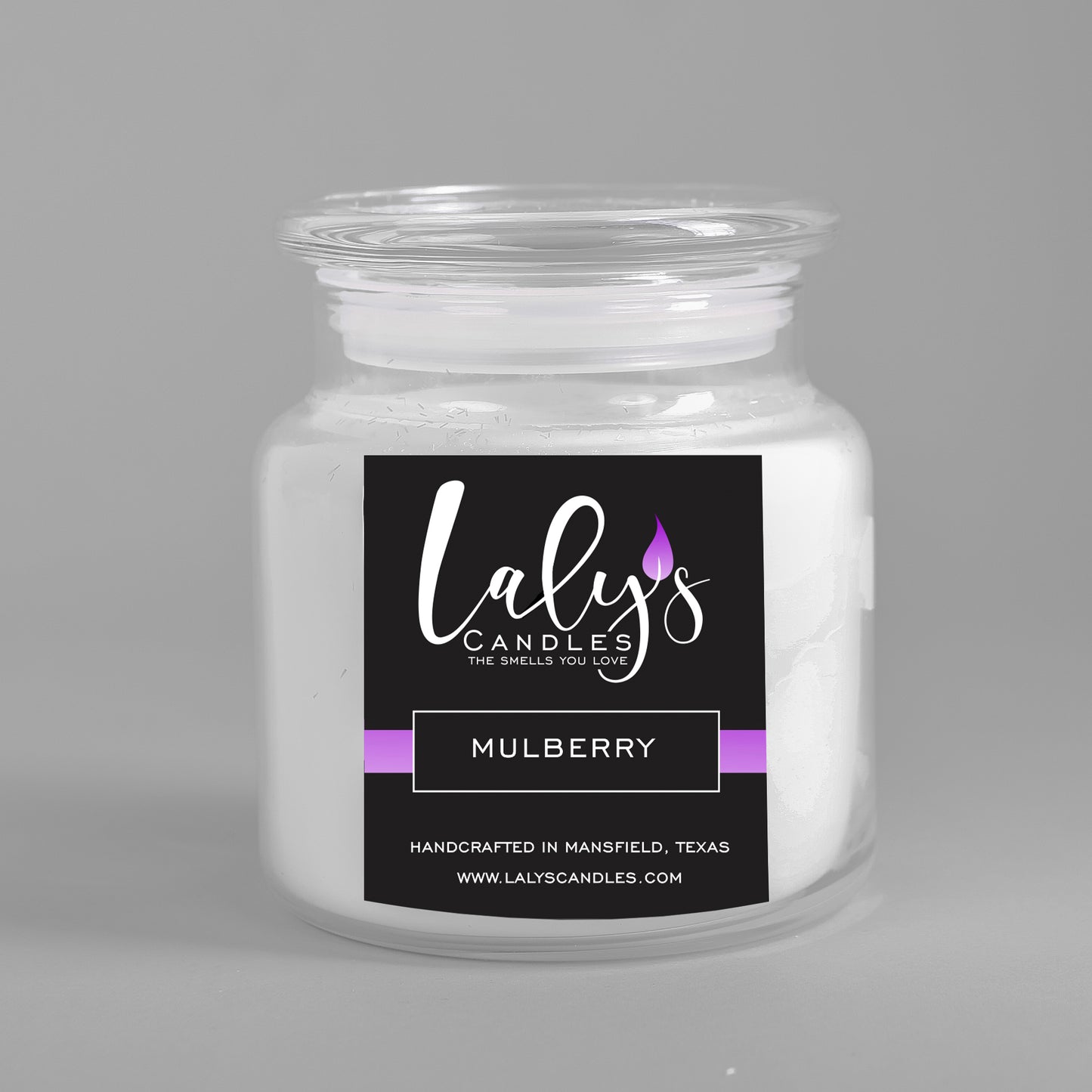 Long lasting, strong scented candle poured into thick glass jar with clean burning, non toxic fragrance oils. Arlington, Mansfield, Midlothian.