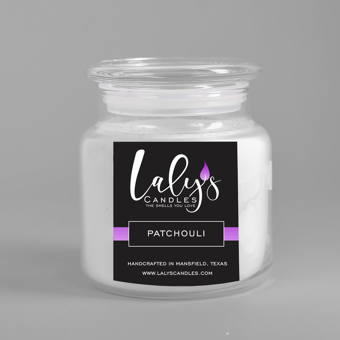 Clean burning candle with strong scent and non toxic fragrance oils. Long lasting in thick glass jar. Arlington, Mansfield, Midlothian.