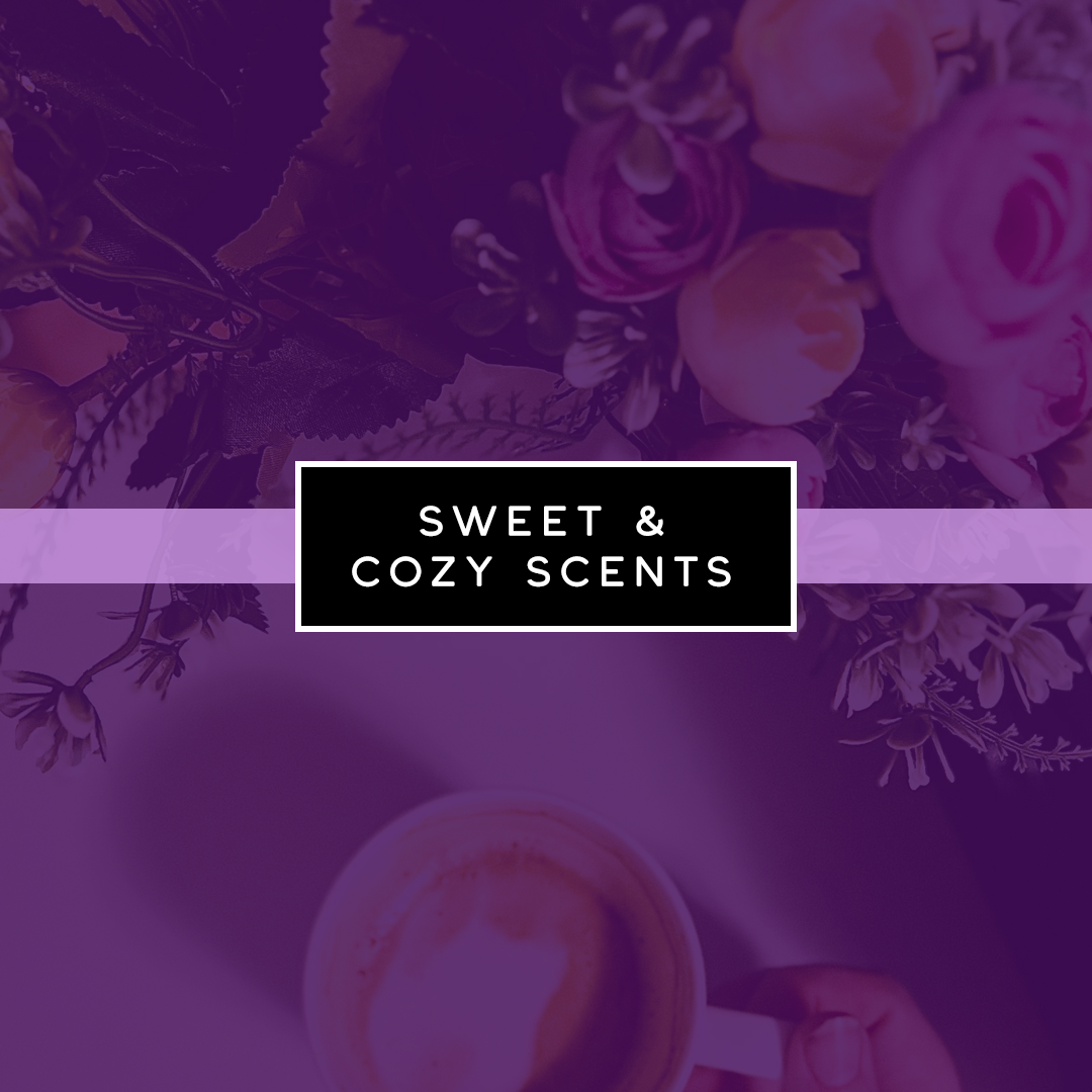 Sweet & Cozy Scents Collection. Strong scented fragrance with vanilla, brown sugar, and apple. Eco friendly and non toxic.