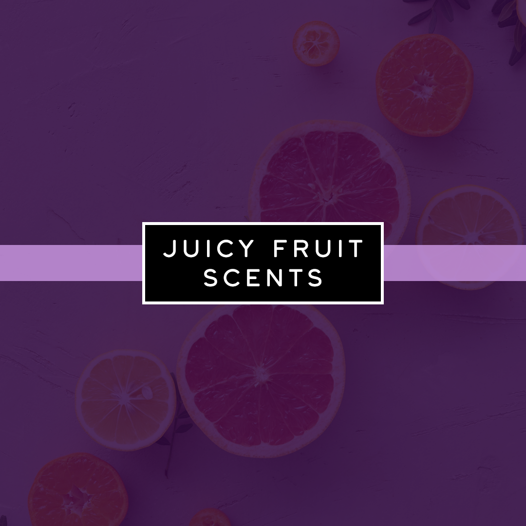 Juicy Fruit Scents Collection. Strong scented fragrance with berries, mango, and peach. Eco friendly and non toxic.