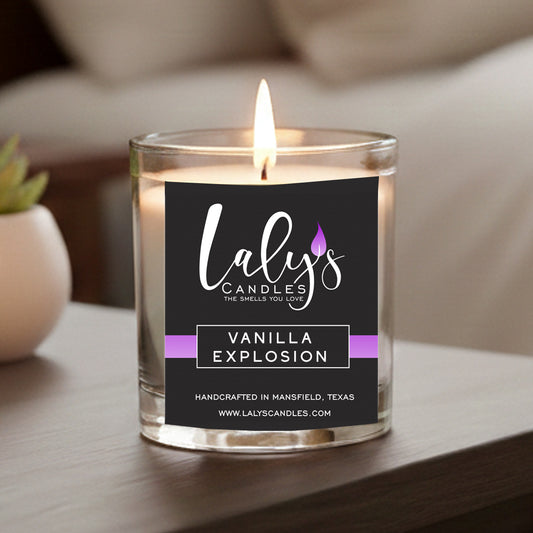 Vanilla Explosion | 11 oz Candle | Rich Vanilla Scent | Strong Scented | Eco Friendly