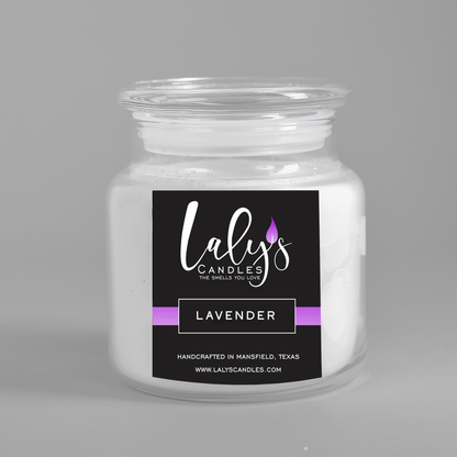 Clean burning, long lasting candle in thick glass jar with strong scent and non toxic fragrance oils. Arlington, Mansfield, Midlothian.